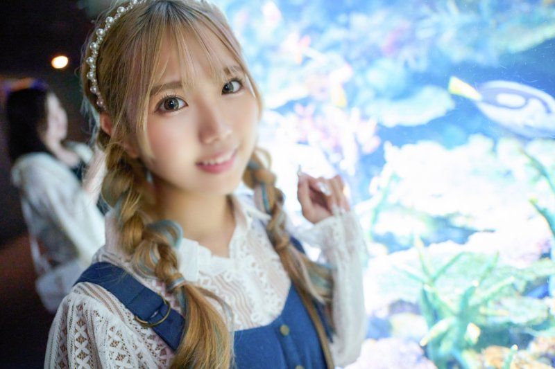【個人撮影】ピチピチちゃぱちゃぱ！水族館デート大好き！新人OLみとちゃん（24歳）お仕事終わりにおさかな見た後の素人カップル生ハメ中出しホテルSEX！！